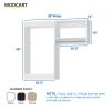 MODCART Modular Closet System, 58" Wide Closet Organizer System with Hanging, Wood Tower Closet Storage for Walk In Closets, Wall Mounted Wardrobe Organizer Kit System, Bedroom, White view 2