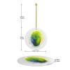 WHJYMX Christmas Ceramic Round Pendant Hanging Festival Ornament for Shopping Malls, Supermarkets, Stores, and Homes Brazilian Fingerprint Printing view 3