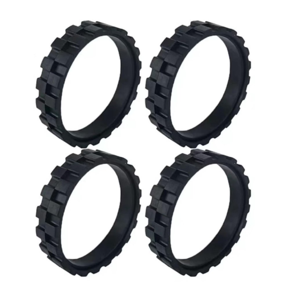 HLJEGCMH Robot Vacuum Cleaner Drive Wheel Leather Ring Accessories, Compatible for Roborock S50 S55 S51 S6 S4 S5 S7 T6 T7 T7S T4 G10, Vacuum Cleaner Tire Ring(S50)