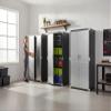 Durable Stainless Steel Storage Cabinet with Secure Locking Mechanism and Adjustable Shelves for Organized Storage, 36" W x 24" D x 72" H, (Graphite, 3 Pack) view 2