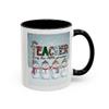 Accent Coffee Mug, This Teacher Love Her Snowman Christmas Gift, Holiday Mug, Gift for Teachers 11oz and 15oz view 1
