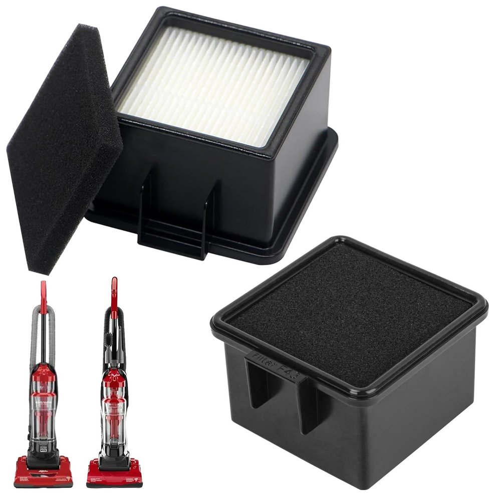 2-Pack F43 HEPA Filter and Foam Filters Replacement for Dirt Devil Easy Lite Cyclonic Quick Vac UD20005 and Extreme Cyclonic Quick Vac UD20010 Upright Vacuum