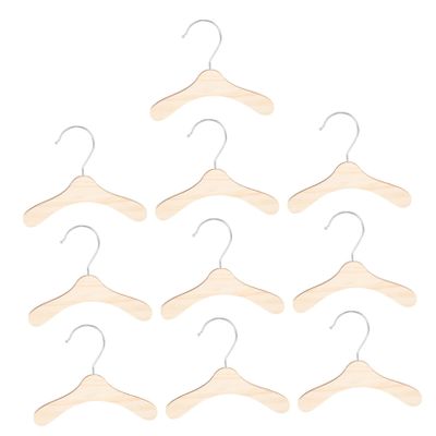 Luxshiny 10pcs Wear-Resistant Wooden Hangers for Pet Clothing Cat and Dog Clothes Hangers for Home Travel and Balcony Use