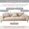 Huierxun Patchwork Cotton Quilted Sofa Couch Cover for Dogs Soft Floral Sectional Couch Covers Anti-Slip Sofa Slipcover Washable Furniture Protector for Pet Cat (Brown,43"x63") view 2
