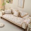 Huierxun Patchwork Cotton Quilted Sofa Couch Cover for Dogs Soft Floral Sectional Couch Covers Anti-Slip Sofa Slipcover Washable Furniture Protector for Pet Cat (Brown,43"x63") view 3