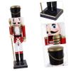 ASAKKURA Wooden Christmas Nutcracker Ornament Traditional Nutcracker Figure for Festive Decoration Holiday Home Decor Charming Christmas Celebrations Style view 2
