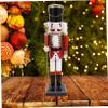 ASAKKURA Wooden Christmas Nutcracker Ornament Traditional Nutcracker Figure for Festive Decoration Holiday Home Decor Charming Christmas Celebrations Style view 3