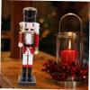 ASAKKURA Wooden Christmas Nutcracker Ornament Traditional Nutcracker Figure for Festive Decoration Holiday Home Decor Charming Christmas Celebrations Style view 4