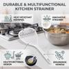 Skimmer Strainer Spoon with Long Handle, Multifunction Slotted Spoon for Frying Draining Washing, Ideal for Stir Frying Vegetables, Fetching Fried Food or Dumplings view 3