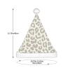 DRTGEDS Brown Pattern Leopard 1 Pcs Santa Hat Plush Christmas Hat Santa Hat For Adults For Xmas New Year Party Headwear view 3