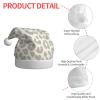 DRTGEDS Brown Pattern Leopard 1 Pcs Santa Hat Plush Christmas Hat Santa Hat For Adults For Xmas New Year Party Headwear view 4