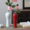 ZOCWJK Vase Ceramic Vase Chinese Style Large Retro Flower Jar Zen Flower Container Flower Vases (C view 4