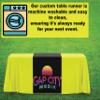 Ships Next Day, Made in USA - Custom Table Runner with Business Logo - Events, Parties,craft show must haves, trade show table supplies (60x72in recommend for 8ft table) view 2
