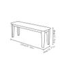 DIEYPOL Bench for Bedroom End of Bed Solid Wood Bed End Stool Simple Long Bench Rectangular Modern Home Dining Table Bench Foyer Changing Shoe Stool view 2