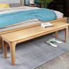 DIEYPOL Bench for Bedroom End of Bed Solid Wood Bed End Stool Simple Long Bench Rectangular Modern Home Dining Table Bench Foyer Changing Shoe Stool view 4