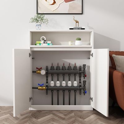Radiator Cover Cabinet Shelf,radiator covers for homeWood Heating Cover Cabinet with 2 DoorsEasy to install, beautiful and breathable, large storage capacityfor living room, bedroom, corridor(White