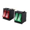 KCD8-212N Rocker Switch Dual 2 Gears 6 Feet Rice/Hot Pot Baking Pan Heater Oil Heater with Light Power Switch BJXKHFPIV(Double Red) view 3