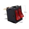 KCD8-212N Rocker Switch Dual 2 Gears 6 Feet Rice/Hot Pot Baking Pan Heater Oil Heater with Light Power Switch BJXKHFPIV(Double Red) view 4