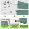BEERISSA Roman Shades for Windows,100% Blackout-Linen Blue Green,17" W x 72" H view 4