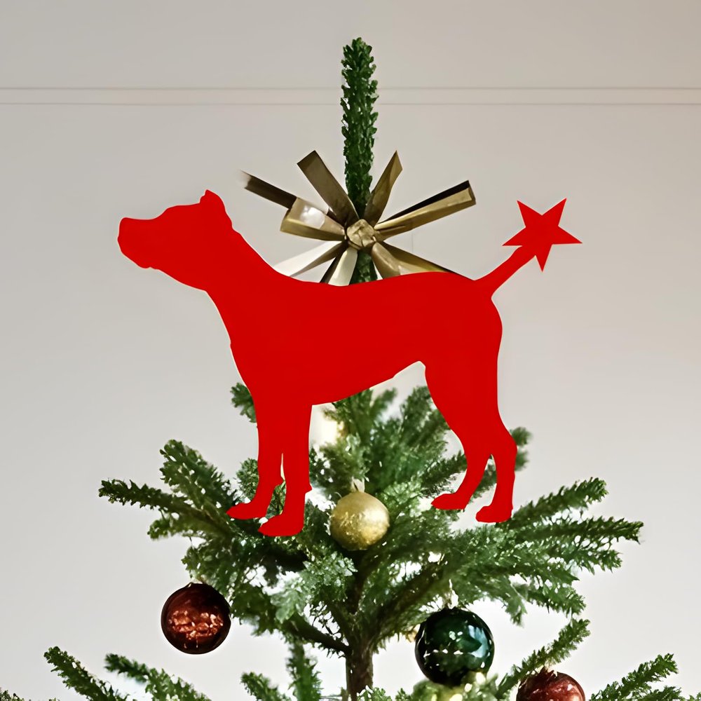 Dog Christmas Tree Topper - Custom Christmas Tree Decorations - Tree Toppers Christmas Decorations - Dog Ornaments for Christmas Tree - Christmas Tree Toppers - Tree Topper - Christmas