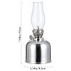 Kerosene Lamp, New Oil Lamp Lantern 7.5 Inch Metal Glass Oil Lamps Indoors Outdoor Retro Kerosene Lamp for Bedroom Learning Restaurant of Windproof Desktop Butter Lamp view 3