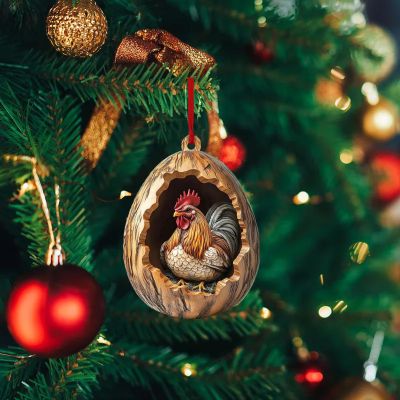 Animal Christmas Ornament, Forest Animal Decoration, Christmas Tree Animal Pattern 2D Acrylic Ornament, Christmas Tree Ornaments for Friends, Family Or Anyone Who Adores Animals (N)