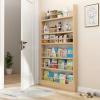 YKLYTBD Behind The Door Bookshelf, Wooden Behind Door Bookshelf 6-Tier, Space-Saving Kids Bookcase Book Shelf Organizer Storage for Toys and Books view 1