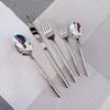 Hammered Handle Silverware Set for 14 Utensils Cutlery Set Unique 18/8 Stainless Steel Utensils Set Flatware Set Mirror Polished Utensil Sets for Home Restaurant Tableware 70 piece view 1
