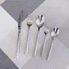 Hammered Handle Silverware Set for 14 Utensils Cutlery Set Unique 18/8 Stainless Steel Utensils Set Flatware Set Mirror Polished Utensil Sets for Home Restaurant Tableware 70 piece view 2