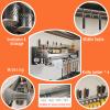 TBLOTYD Gray Wall Mounted Spice Rack With Paper Towel Holder Includes Spices And 2 Cups Organizer For Spices Shelf 70Cm,Grey-80cm 2cups view 4