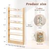 YKLYTBD Behind The Door Bookshelf, Wooden Behind Door Bookshelf 3-Tier, Space-Saving Kids Bookcase Book Shelf Organizer Storage for Toys and Books view 2