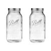 Ball - 64oz Wide Mouth Mason Jars with Lids & Bands 2-Pack Half Gallon Mason Jars Clear Glass for Kitchen Storage & Canning for Herbs, Jelly, Jams, and Spices view 1