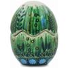 Polmedia Polish Pottery Salt and Pepper Set UNIKAT - Green Prairie Pattern Handmade in Boleslawiec Poland by Ceramika Artystyczna + Certificate of Authenticity view 3