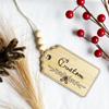 EdenBEbows Custom Personalized Wooden Christmas Stocking Name Tag - Made in USA (6 Pack) view 4