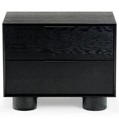 SAFAVIEH Couture Collection Addyson Black 2-Drawer Accent Table Nightstand (Fully Assembled)