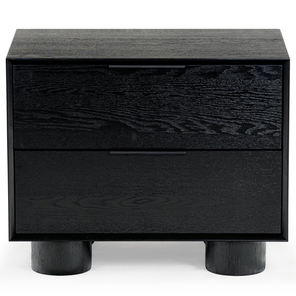 SAFAVIEH Couture Collection Addyson Black 2-Drawer Accent Table Nightstand (Fully Assembled)