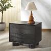 SAFAVIEH Couture Collection Addyson Black 2-Drawer Accent Table Nightstand (Fully Assembled) view 2