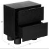 SAFAVIEH Couture Collection Addyson Black 2-Drawer Accent Table Nightstand (Fully Assembled) view 3