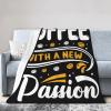 Coffee with A New Passion Throw Blanket for Couch Bed Sofa Blankets Warm Soft Cozy Flannel Blanket 50"x40" view 2