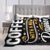 Coffee with A New Passion Throw Blanket for Couch Bed Sofa Blankets Warm Soft Cozy Flannel Blanket 50"x40" view 3
