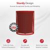 Leisure Craft 32 Gallon Outdoor Trash Can Receptacle - Commercial Large Heavy Duty Outside Trash Bin with Liner, Expanded Metal, Durable Thermoplastic Coating, Park Garbage Can Made in USA - Red view 2