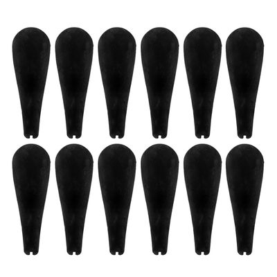 Xmas 12pcs Black Hanger Shoulder Pads Flocking Clothing Protectors