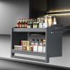 AngelParticle Smart Pull Down Cabinet Organizer- Electric Spice Rack Lifting System, Touch Switch Pull Down Shelf for Upper Cabinets,in Cabinet Kitchen and Pantry Organization,22.2" W x 20" H, TST view 3