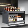 AngelParticle Smart Pull Down Cabinet Organizer- Electric Spice Rack Lifting System, Touch Switch Pull Down Shelf for Upper Cabinets,in Cabinet Kitchen and Pantry Organization,22.2" W x 20" H, TST view 4