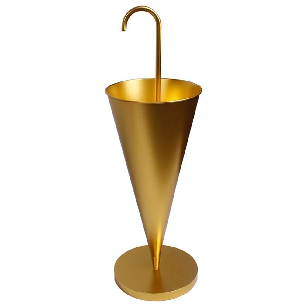Rsmmpqa Metal Umbrella Stand, Rack for Office Entryway Deco,Umbrella Holder for Canes Walking Sticks (?30h93cm|Gold)