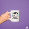 100 Percent Chance Of Me Telling You The Forecast Meteorologist Gifts Weatherman Weatherwoman Meteorology Weather Novelty Drinkware Ceramic Mug 11 oz White view 4