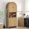 Bifins 71 Tall Arched Storage Cabinet with Drawer,Farmhouse Arched Bookcase with Door,Freestanding Arch Tall Pantry with Countertop for Kitchen Living Room (Natrual, 71inch) view 1