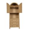 Bifins 71 Tall Arched Storage Cabinet with Drawer,Farmhouse Arched Bookcase with Door,Freestanding Arch Tall Pantry with Countertop for Kitchen Living Room (Natrual, 71inch) view 3