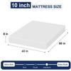 FDW 10 Inch Bamboo Charcoal Queen Cooling Gel Memory Foam Mattress/Breathable Bed Mattress/Medium-Firm/Pressure Relief/CertiPUR-US Certified/Mattress in a Box, Queen view 2