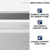 FDW 10 Inch Bamboo Charcoal Queen Cooling Gel Memory Foam Mattress/Breathable Bed Mattress/Medium-Firm/Pressure Relief/CertiPUR-US Certified/Mattress in a Box, Queen view 3